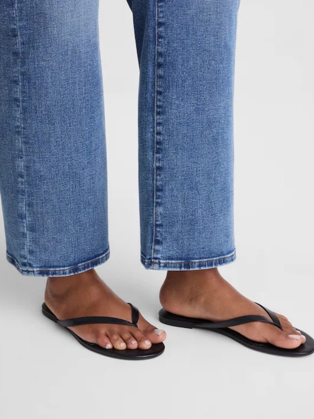 $88 msrp NWT Madewell iggy thong sandal in black leather size 6.5